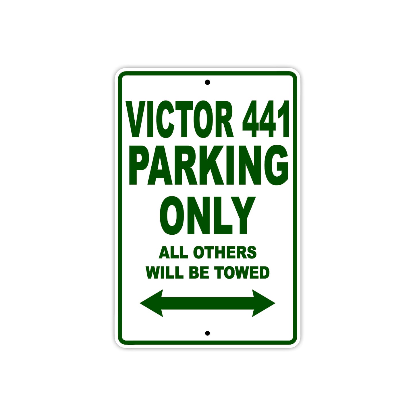Buell Victor 441 Parking Only All Others Will Be Towed Aluminum Decor Garage Sign