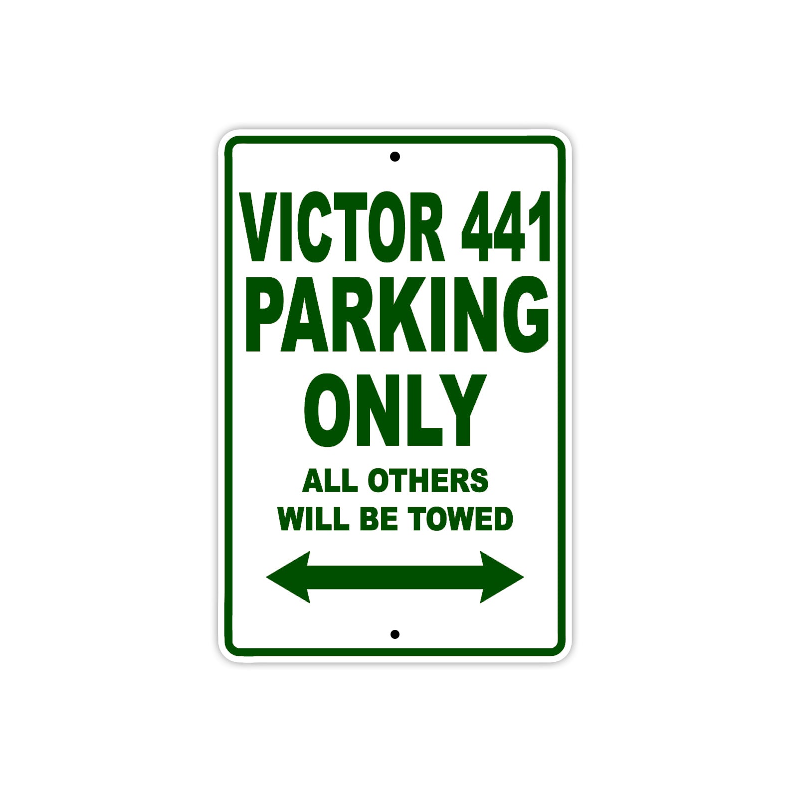 Buell Victor 441 Parking Only All Others Will Be Towed Aluminum Decor Garage Sign