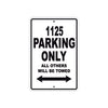 Buell 1125 Parking Only All Others Will Be Towed Aluminum Decor Garage Sign