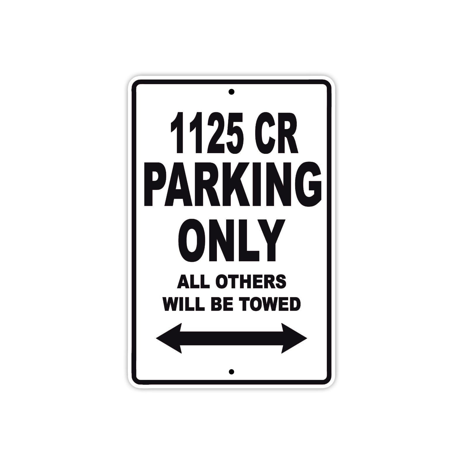 Buell 1125 CR Parking Only All Others Will Be Towed Aluminum Decor Garage Sign