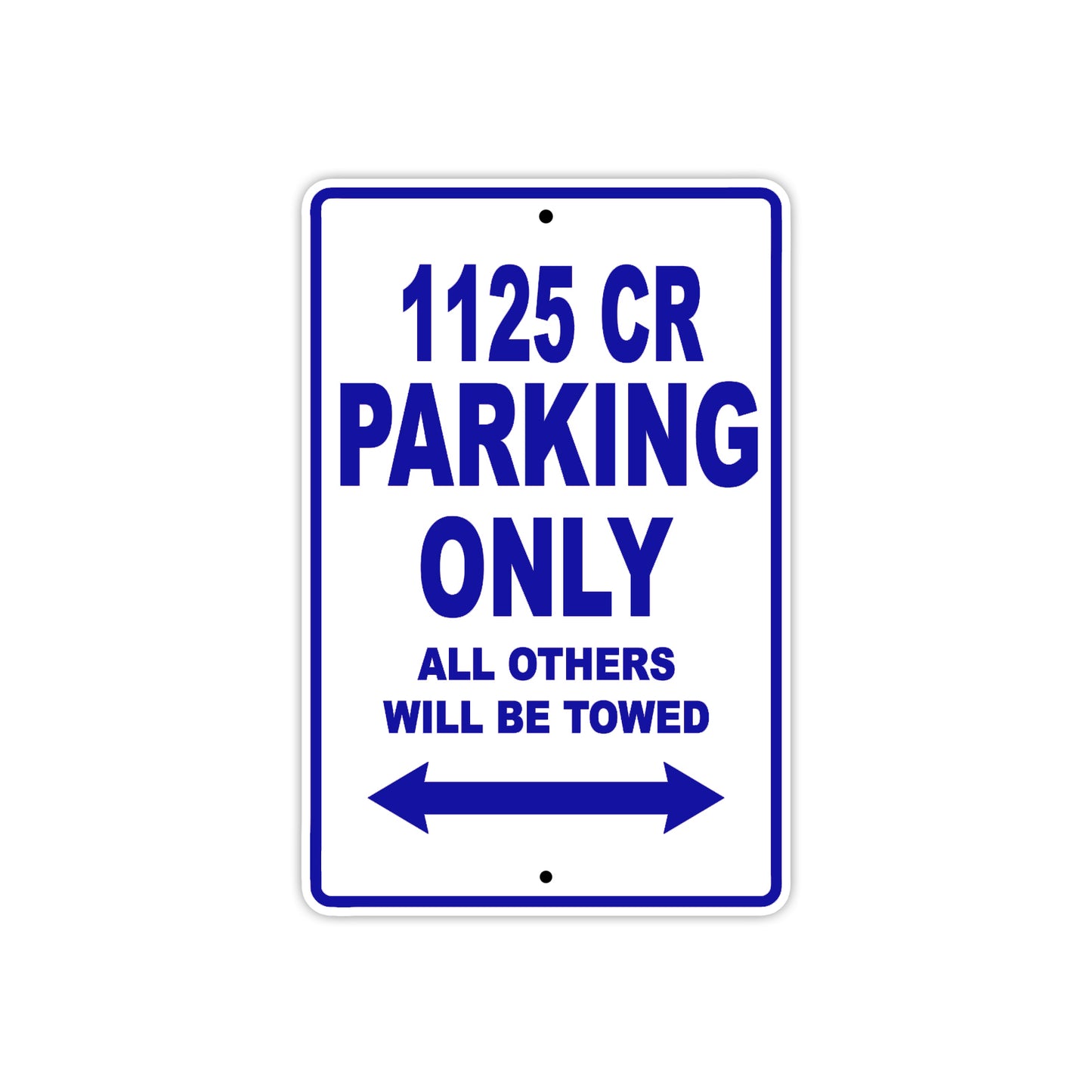 Buell 1125 CR Parking Only All Others Will Be Towed Aluminum Decor Garage Sign