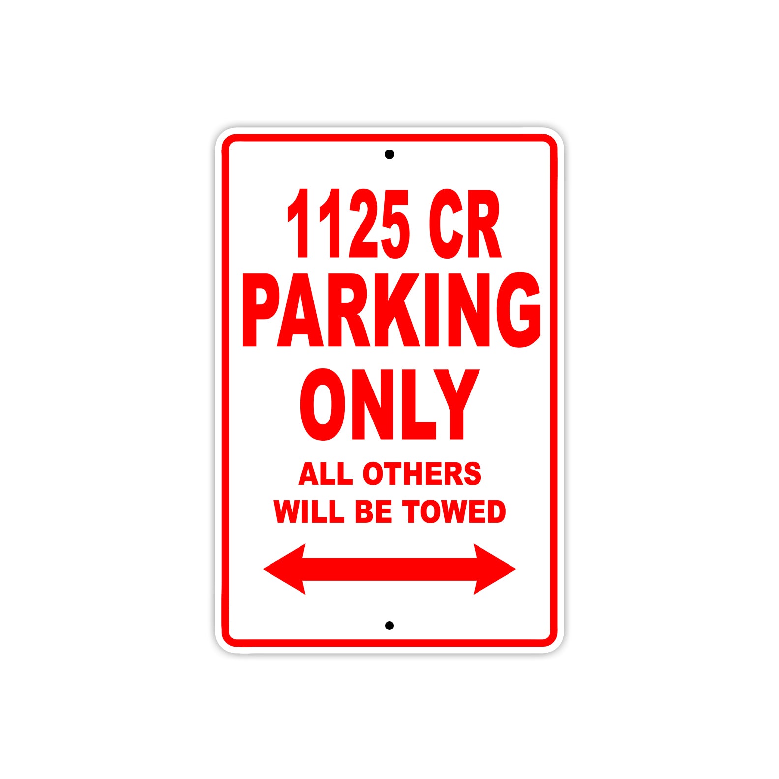 Buell 1125 CR Parking Only All Others Will Be Towed Aluminum Decor Garage Sign