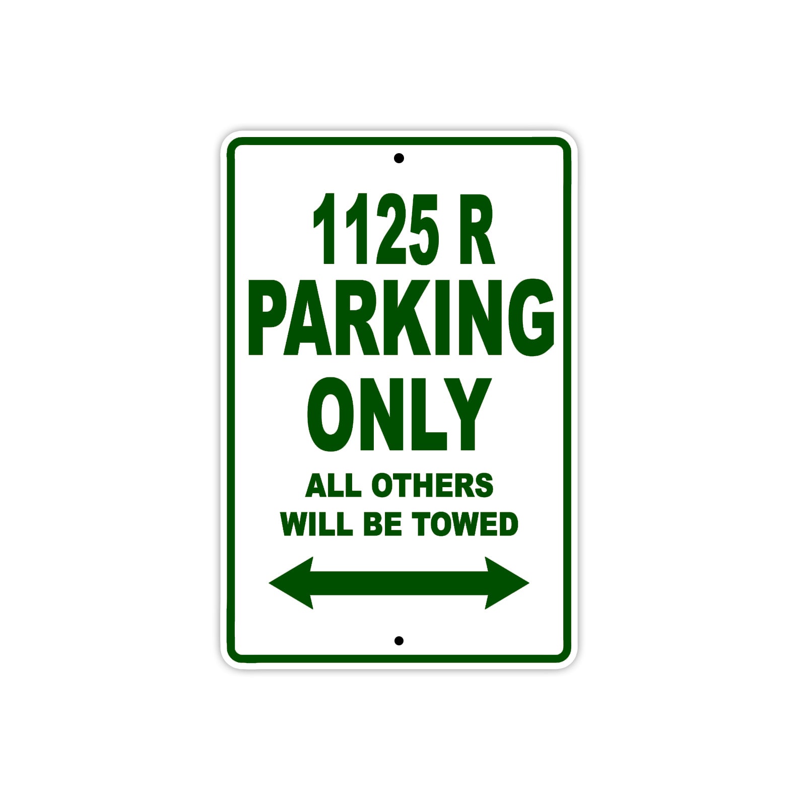 Buell 1125 R Parking Only All Others Will Be Towed Aluminum Decor Garage Sign