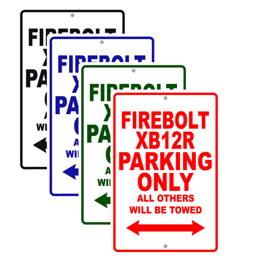 Buell Fire Bolt XB 12 R Parking Only All Others Will Be Towed Aluminum Decor Garage Sign