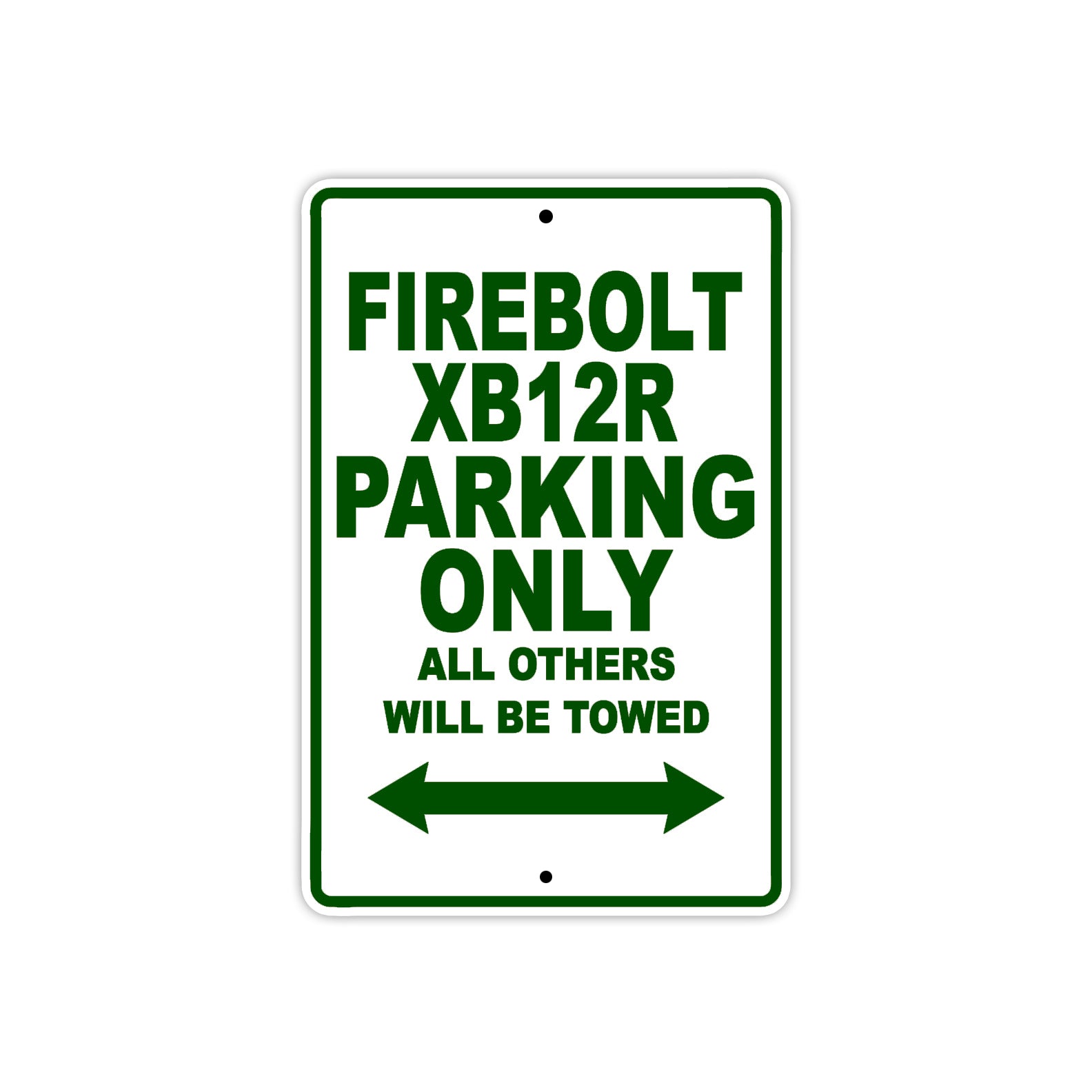 Buell Fire Bolt XB 12 R Parking Only All Others Will Be Towed Aluminum Decor Garage Sign