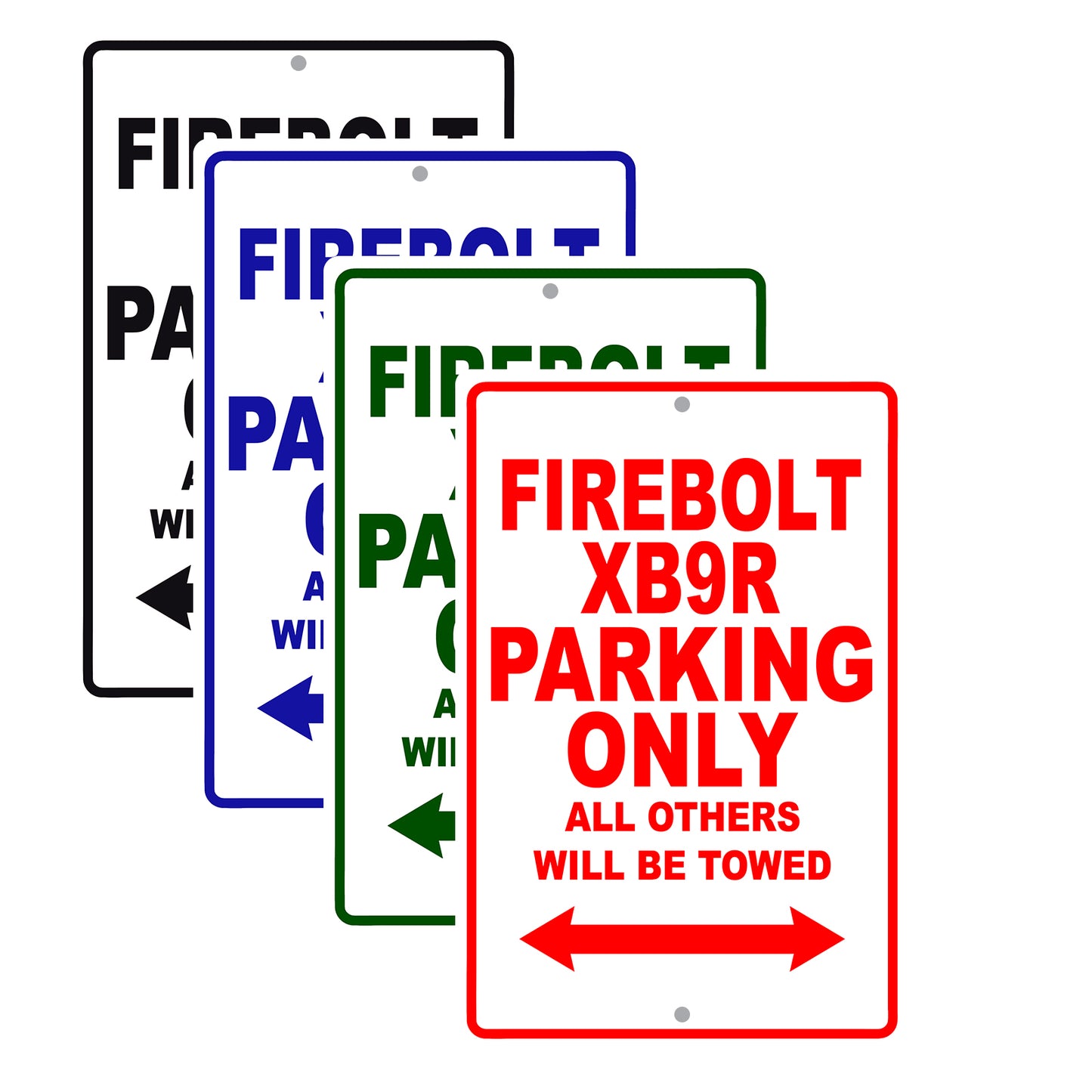 Buell Fire Bolt XB 9 R Parking Only All Others Will Be Towed Aluminum Decor Garage Sign