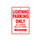 Buell Lightning Parking Only All Others Will Be Towed Aluminum Decor Garage Sign