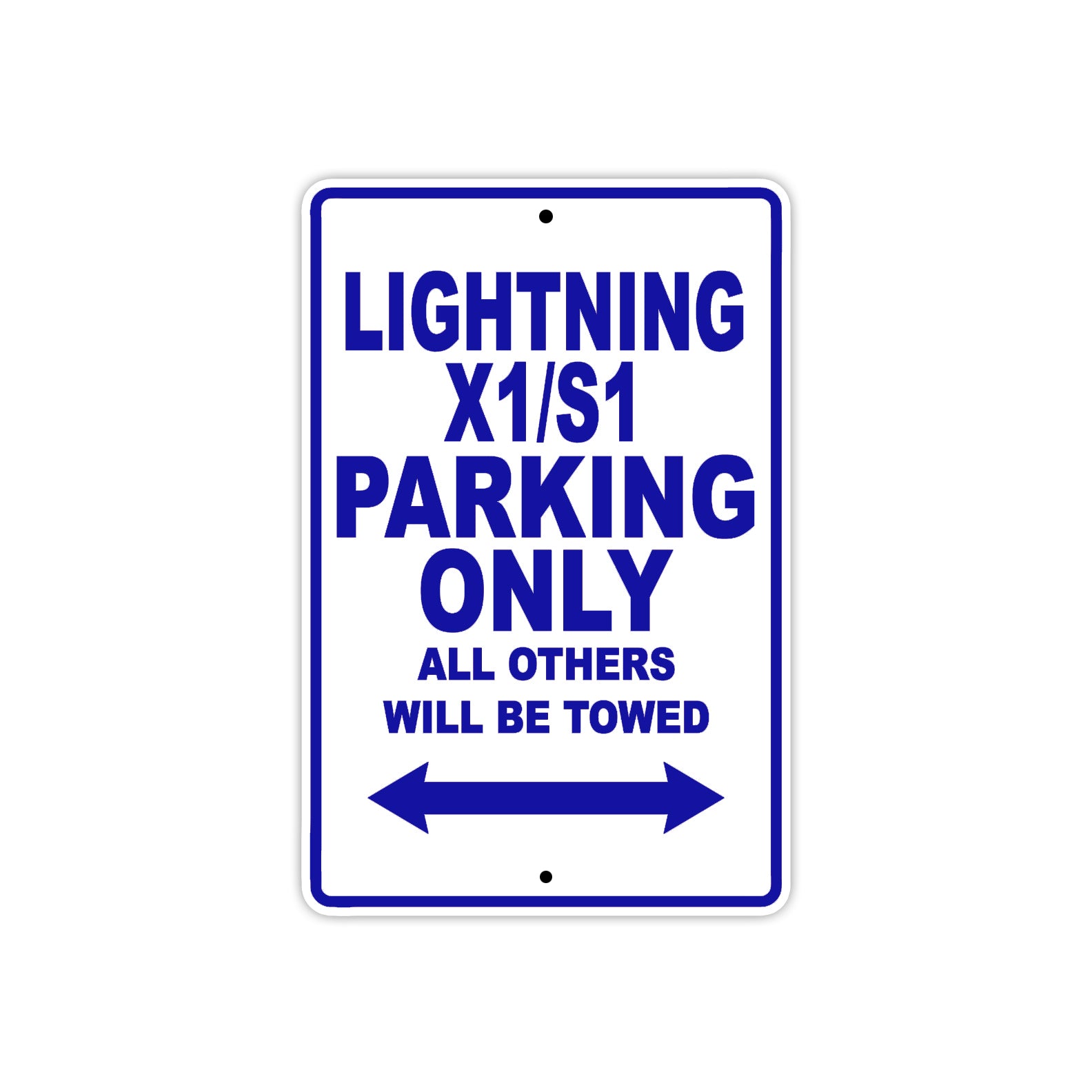 Buell Lightning X1/S1 Parking Only All Others Will Be Towed Aluminum Decor Garage Sign