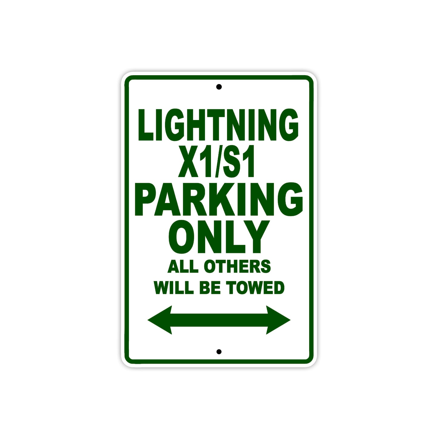 Buell Lightning X1/S1 Parking Only All Others Will Be Towed Aluminum Decor Garage Sign