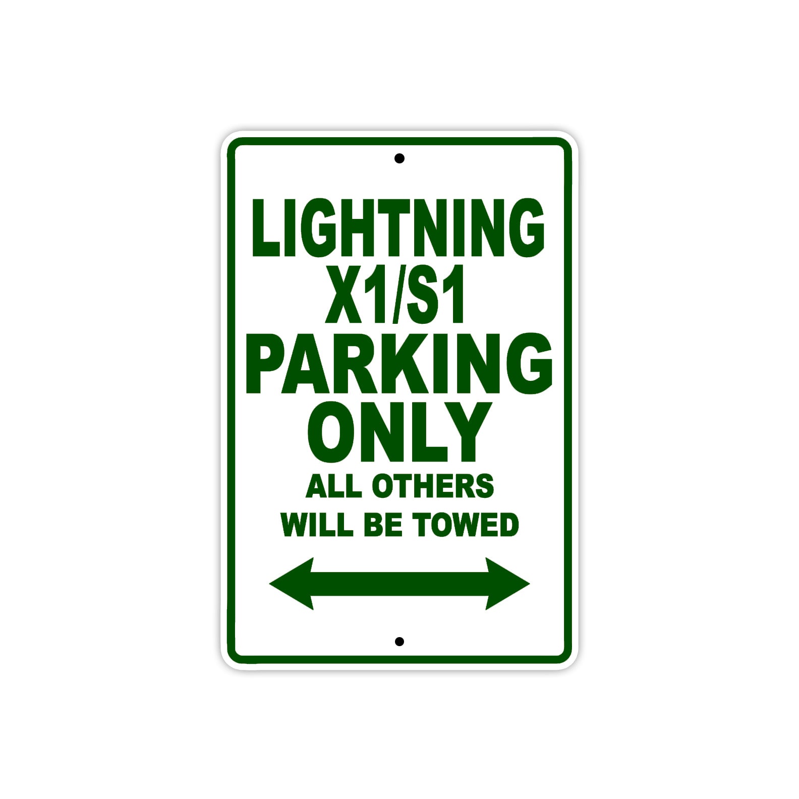 Buell Lightning X1/S1 Parking Only All Others Will Be Towed Aluminum Decor Garage Sign