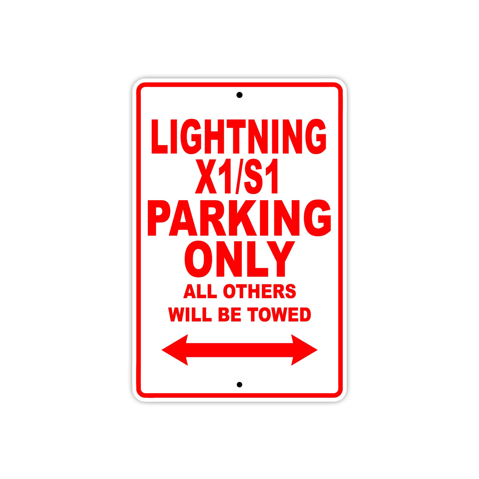 Buell Lightning X1/S1 Parking Only All Others Will Be Towed Aluminum Decor Garage Sign