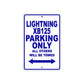 Buell Lightning XB125 Parking Only All Others Will Be Towed Aluminum Decor Garage Sign