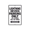 Buell Lightning XB125 CG Parking Only All Others Will Be Towed Aluminum Decor Garage Sign
