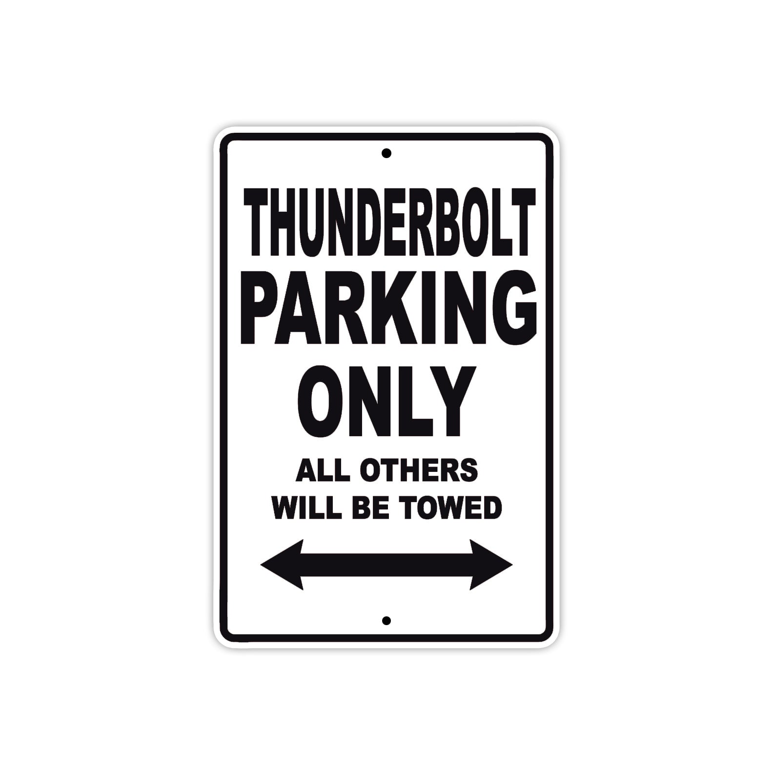 Buell Thunderbolt Parking Only All Others Will Be Towed Aluminum Decor Garage Sign