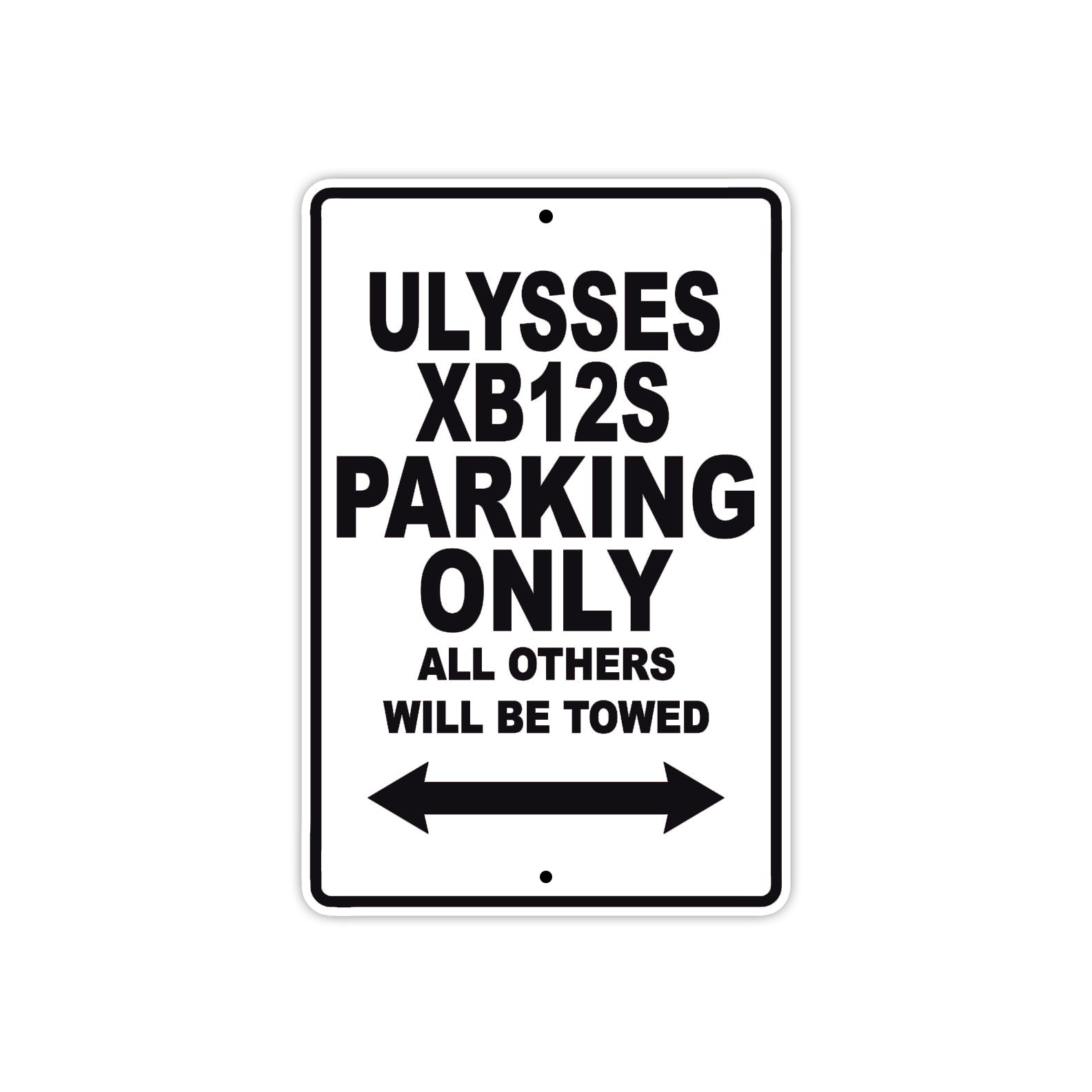 Buell Ulysses XB 12S Parking Only All Others Will Be Towed Aluminum Decor Garage Sign