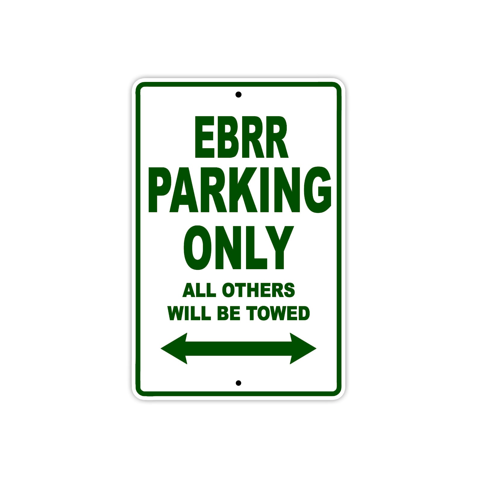 Buell EBRR Parking Only All Others Will Be Towed Aluminum Decor Garage Sign