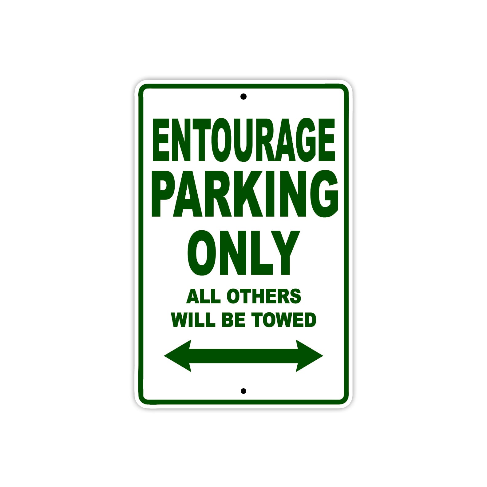 Bushtec Entourage Parking Only All Others Will Be Towed Aluminum Decor Garage Sign