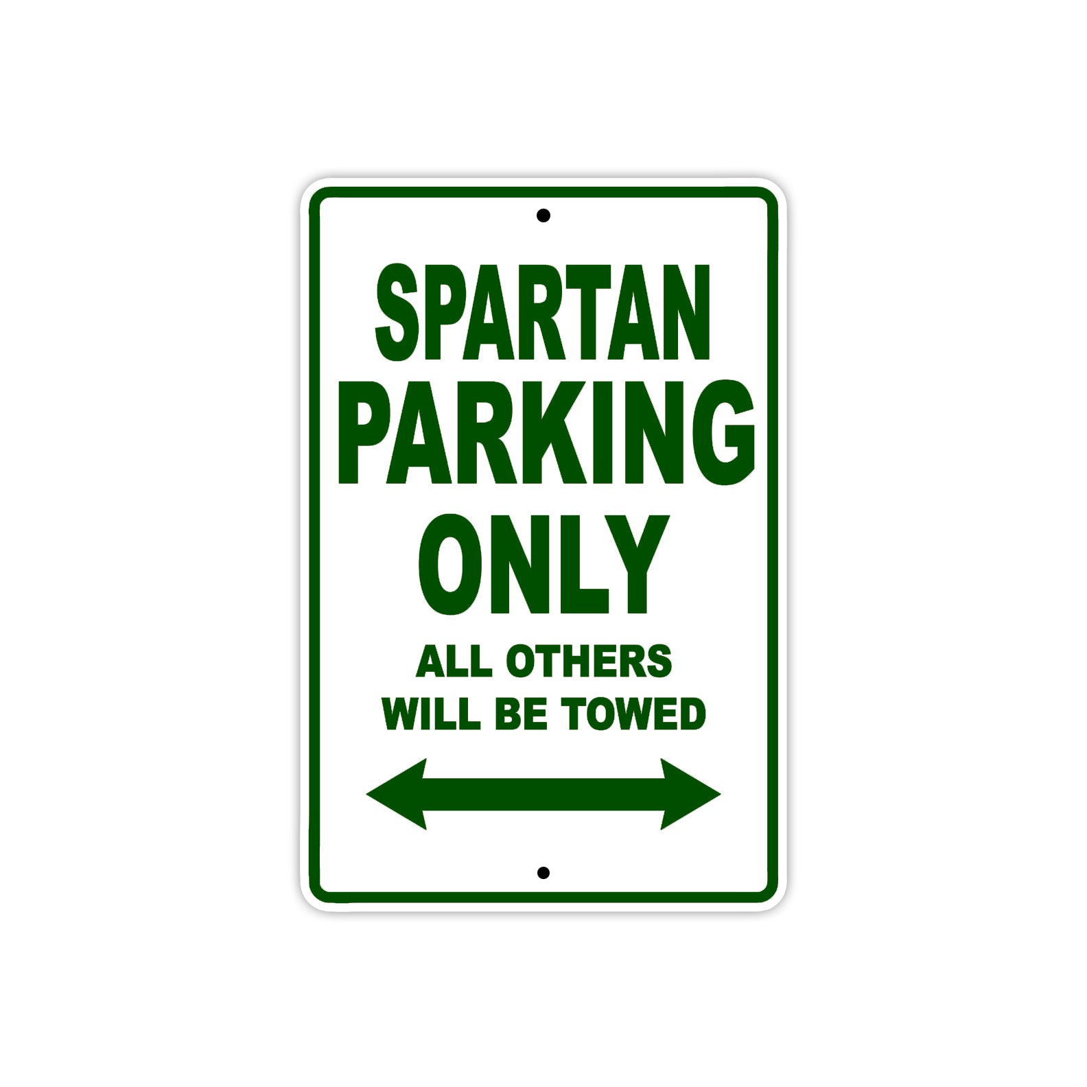 Bushtec Spartan Parking Only All Others Will Be Towed Aluminum Decor Garage Sign