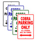 California Cobra Parking Only All Others Will Be Towed Aluminum Decor Garage Sign