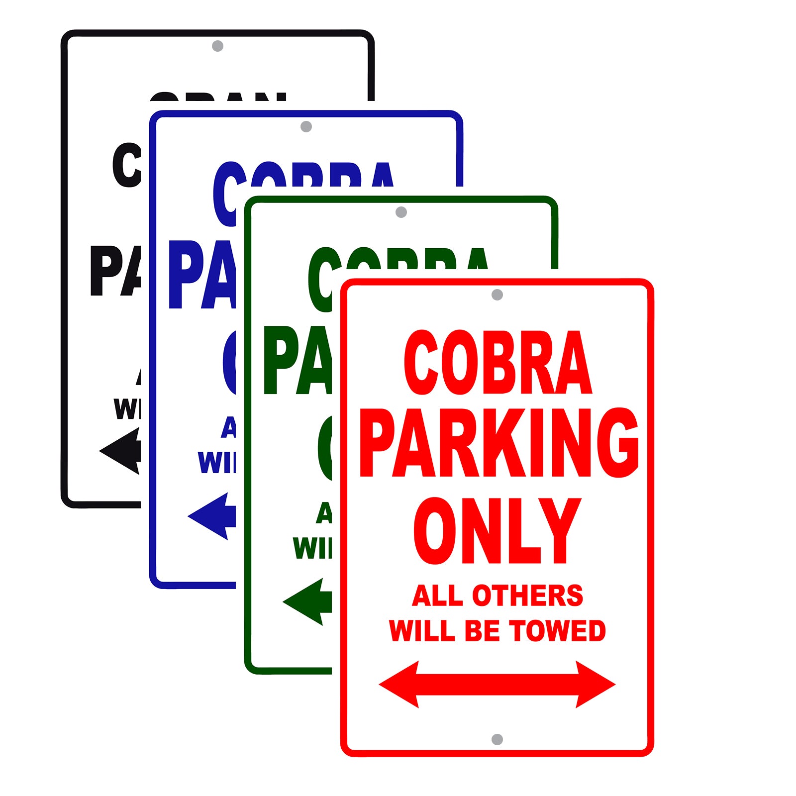 California Cobra Parking Only All Others Will Be Towed Aluminum Decor Garage Sign