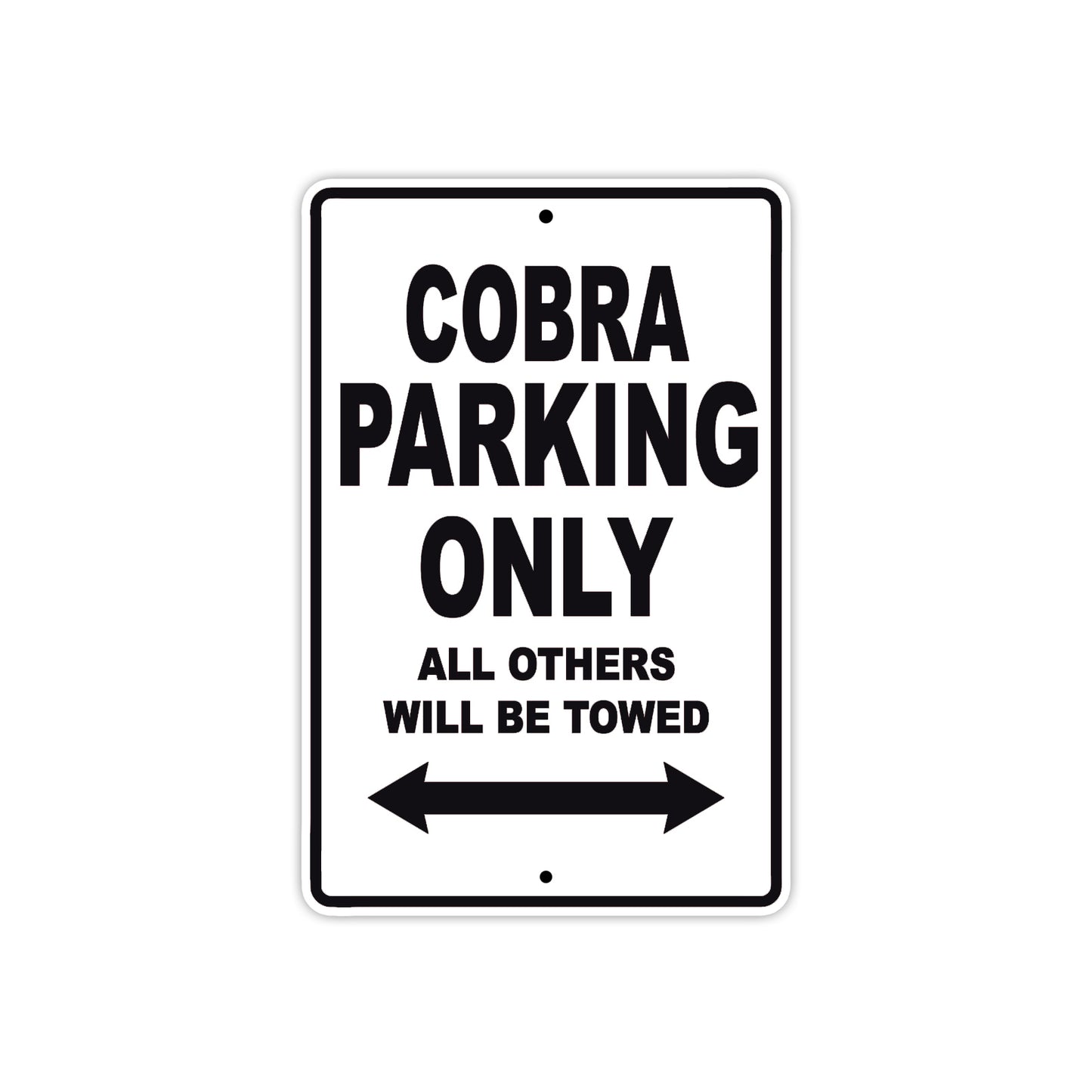 California Cobra Parking Only All Others Will Be Towed Aluminum Decor Garage Sign