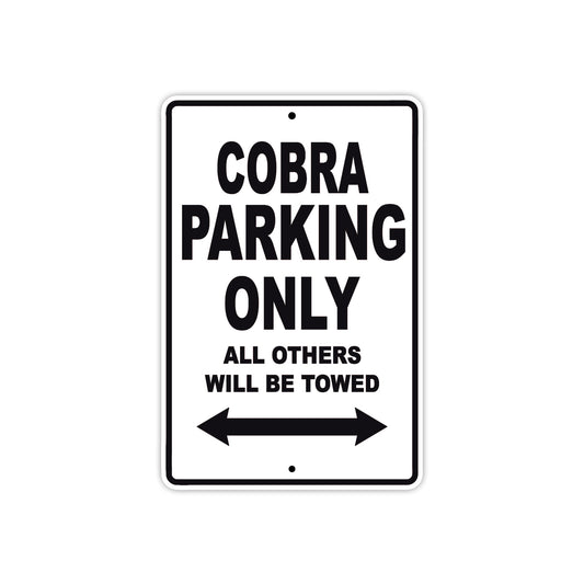 California Cobra Parking Only All Others Will Be Towed Aluminum Decor Garage Sign