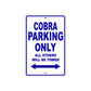 California Cobra Parking Only All Others Will Be Towed Aluminum Decor Garage Sign