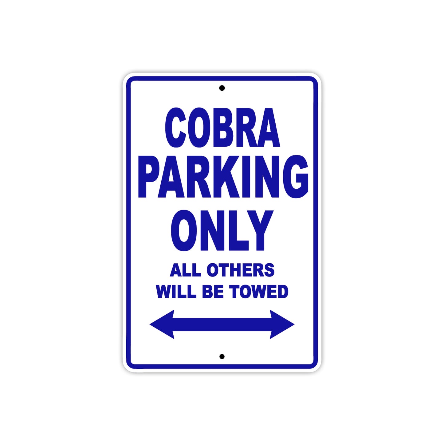 California Cobra Parking Only All Others Will Be Towed Aluminum Decor Garage Sign