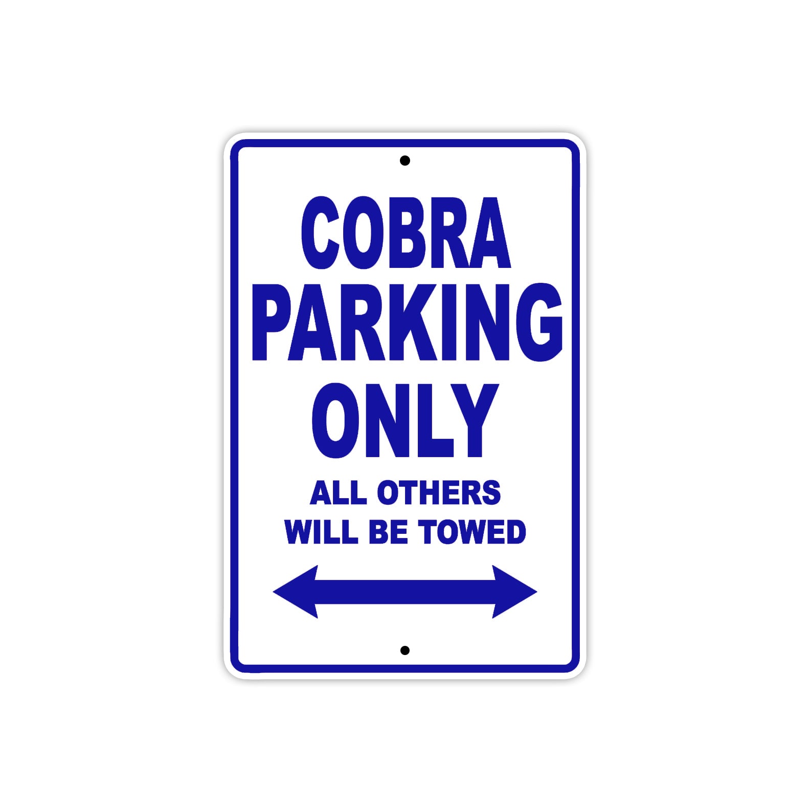 California Cobra Parking Only All Others Will Be Towed Aluminum Decor Garage Sign