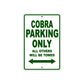 California Cobra Parking Only All Others Will Be Towed Aluminum Decor Garage Sign