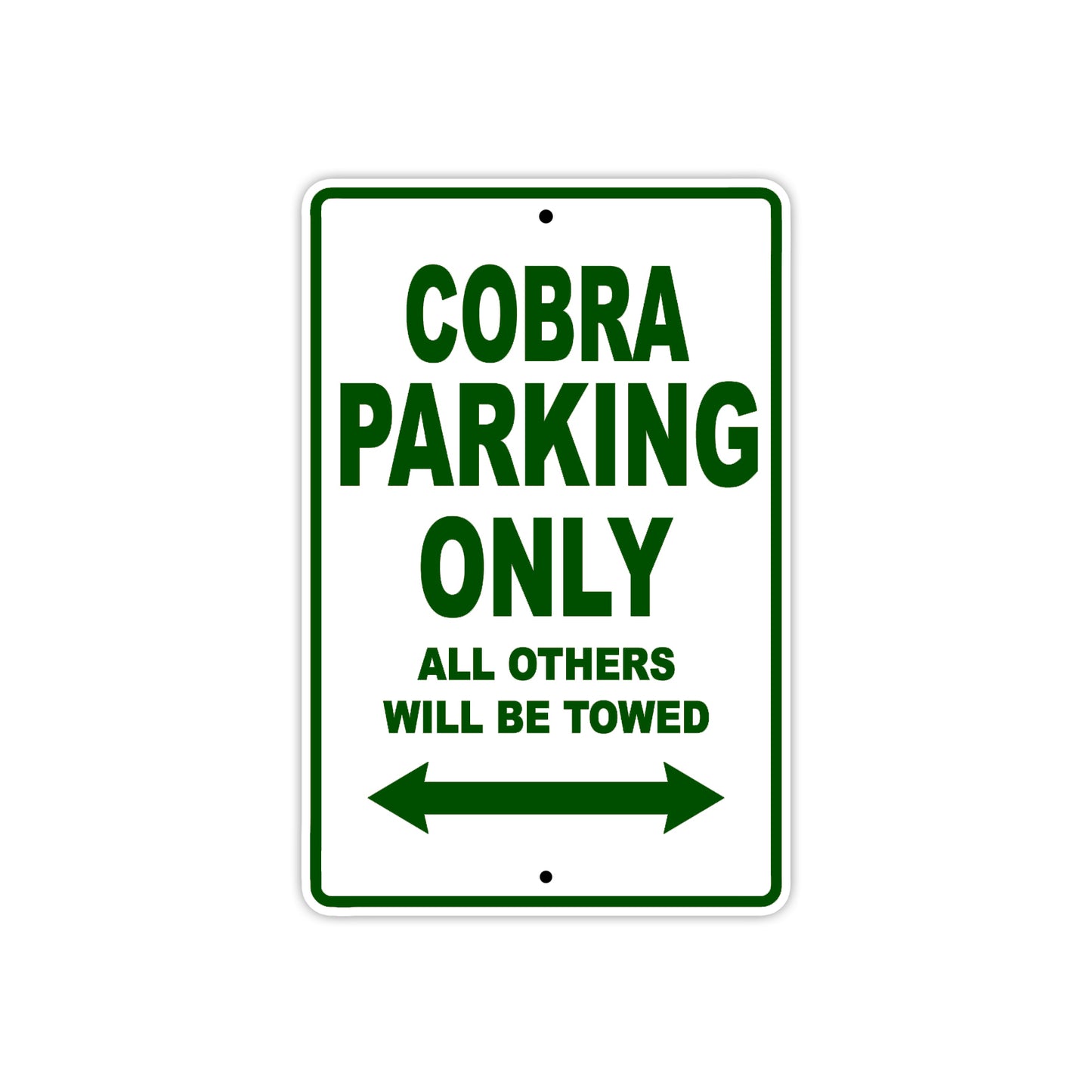 California Cobra Parking Only All Others Will Be Towed Aluminum Decor Garage Sign