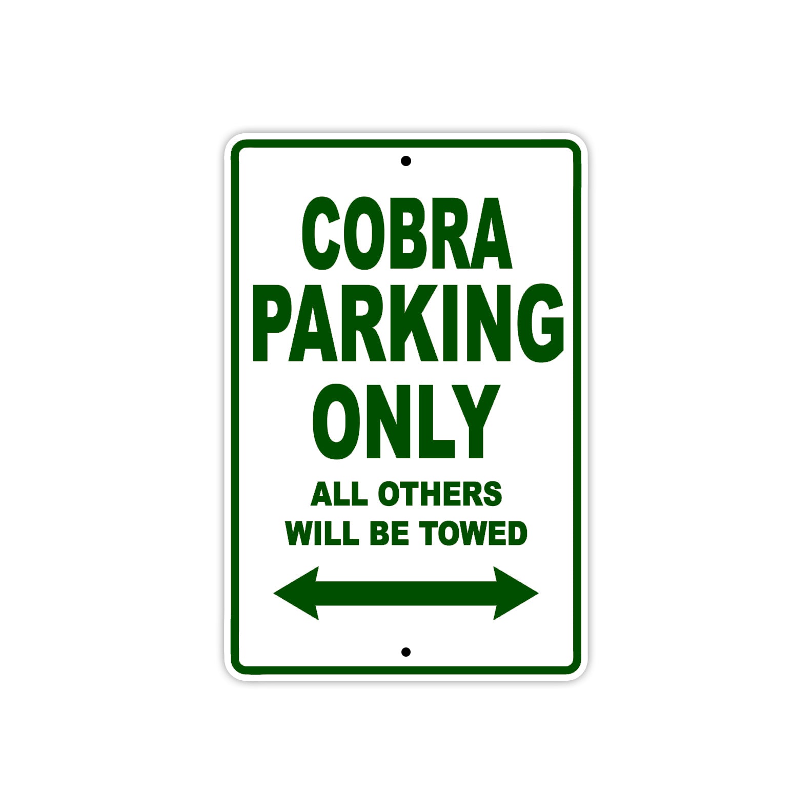 California Cobra Parking Only All Others Will Be Towed Aluminum Decor Garage Sign