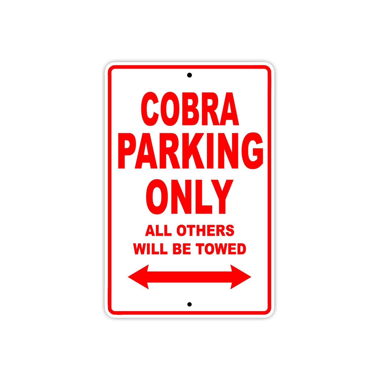 California Cobra Parking Only All Others Will Be Towed Aluminum Decor Garage Sign