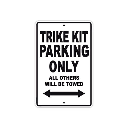 California Trike Kit Parking Only All Others Will Be Towed Aluminum Decor Garage Sign