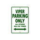 California Viper Parking Only All Others Will Be Towed Aluminum Decor Garage Sign