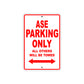 CAN-AM ASE Parking Only All Others Will Be Towed Aluminum Decor Garage Sign