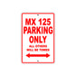 CAN-AM MX 125 Parking Only All Others Will Be Towed Aluminum Decor Garage Sign