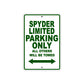 CAN-AM Spyder Limited Parking Only All Others Will Be Towed Aluminum Decor Garage Sign
