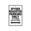 CAN-AM Spyder Roadster Parking Only All Others Will Be Towed Aluminum Decor Garage Sign