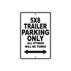 CAN-AM 5x8 Trailer  Parking Only All Others Will Be Towed Aluminum Decor Garage Sign