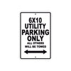 CAN-AM 6x10 Utility Parking Only All Others Will Be Towed Aluminum Decor Garage Sign