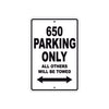 CFMOTO 650 Parking Only All Others Will Be Towed Aluminum Decor Garage Sign