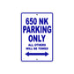 CFMOTO 650 NK Parking Only All Others Will Be Towed Aluminum Decor Garage Sign