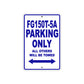 CFMOTO FG 150T 5A Parking Only All Others Will Be Towed Aluminum Decor Garage Sign