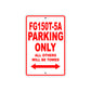 CFMOTO FG 150T 5A Parking Only All Others Will Be Towed Aluminum Decor Garage Sign