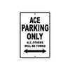 Cleveland Cyclewerks ACE Parking Only All Others Will Be Towed Aluminum Decor Garage Sign