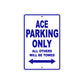 Cleveland Cyclewerks ACE Parking Only All Others Will Be Towed Aluminum Decor Garage Sign