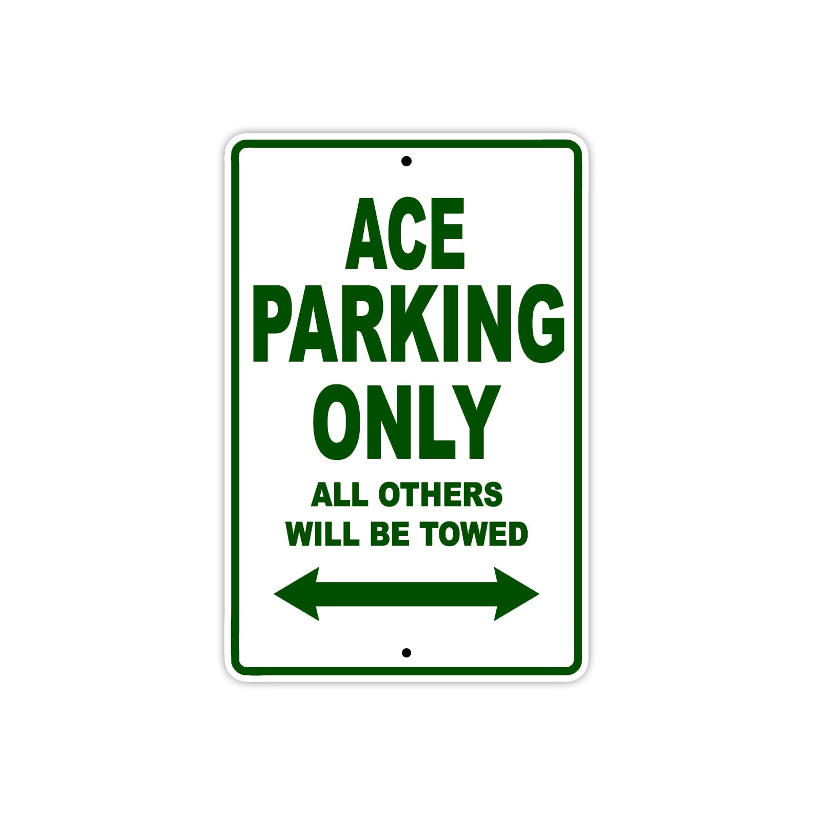 Cleveland Cyclewerks ACE Parking Only All Others Will Be Towed Aluminum Decor Garage Sign