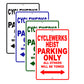 Cleveland Cyclewerks Cyclewerks Heist Parking Only All Others Will Be Towed Aluminum Decor Garage Sign