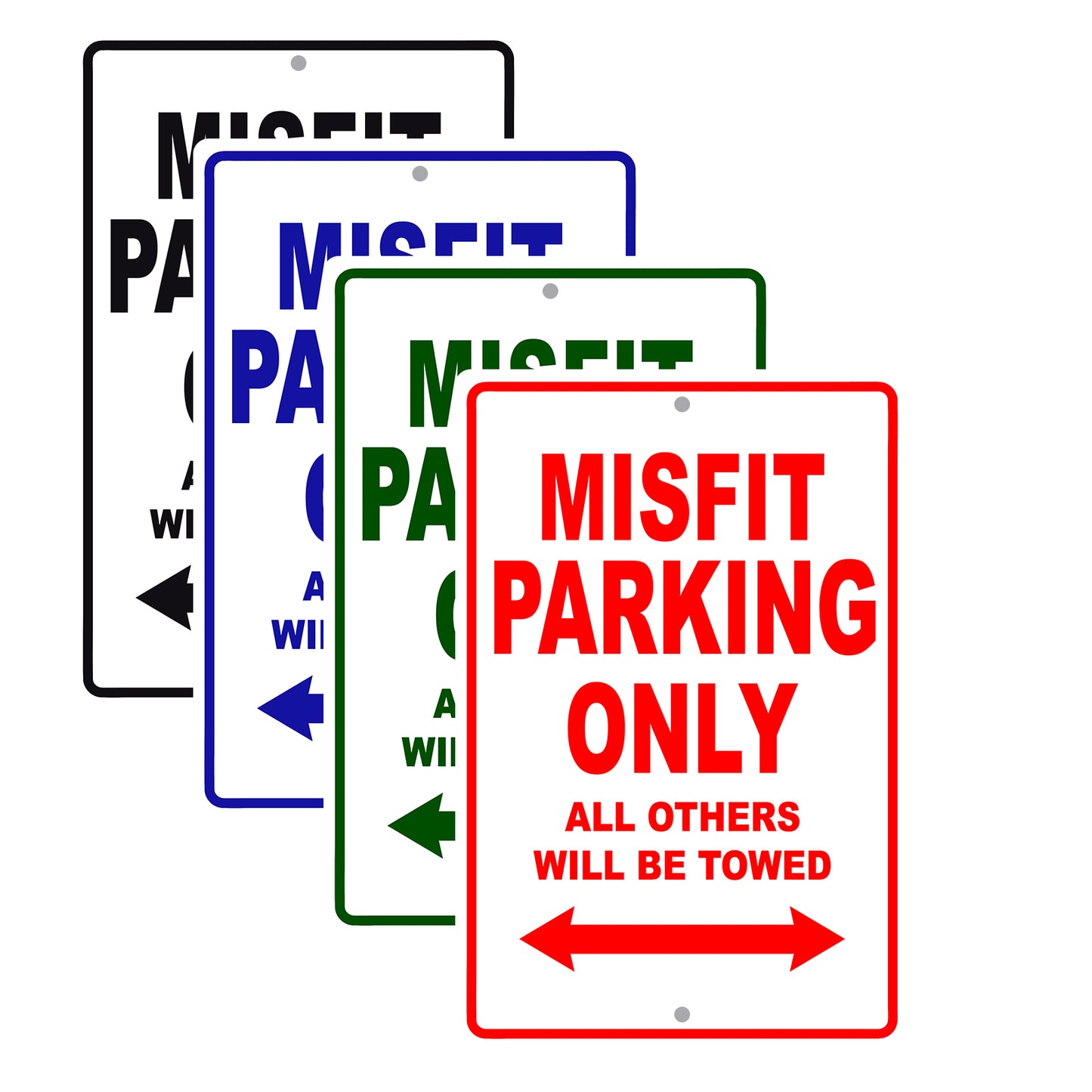 Cleveland Cyclewerks Misfit Parking Only All Others Will Be Towed Aluminum Decor Garage Sign